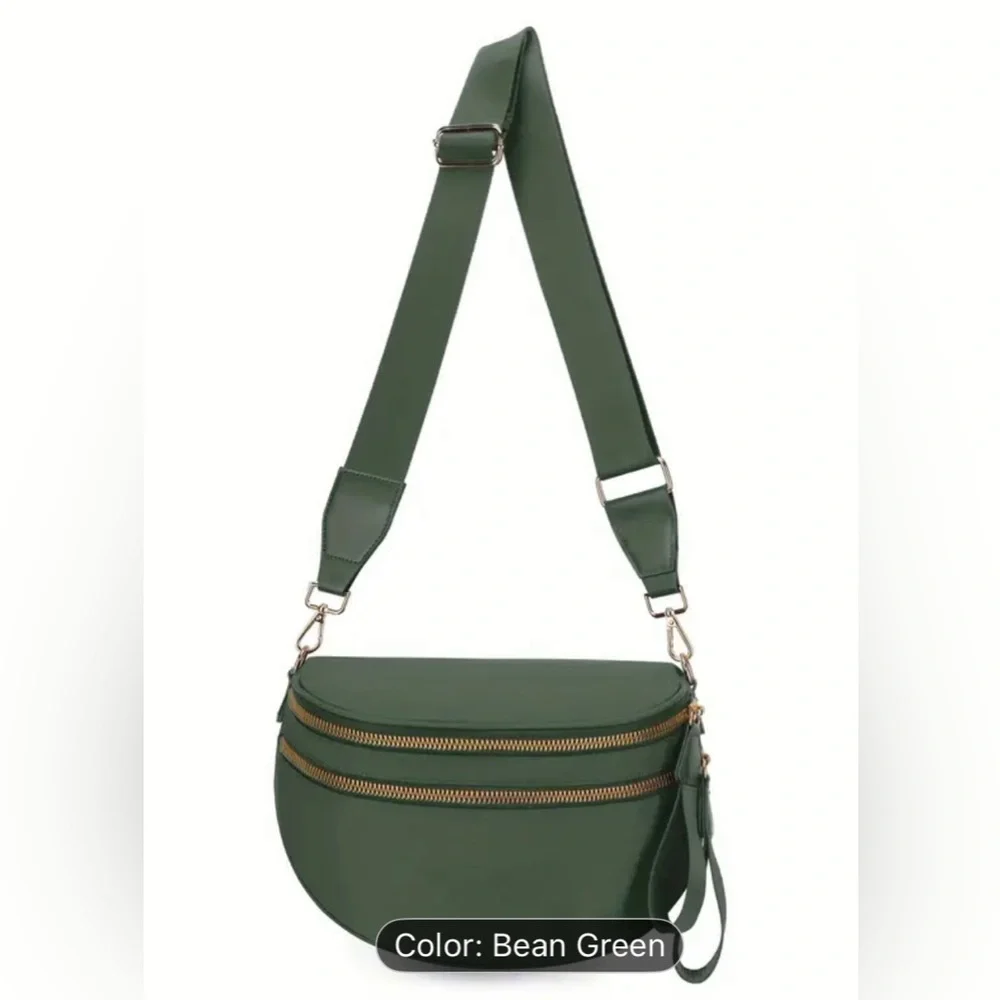 🌹 Elegant Green Crossbody Bag NWOT
